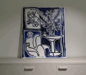 Victor Boeren Interieurs Rob van Trier
blauw/wit zonder lijst Schilderij Showroommodel 1